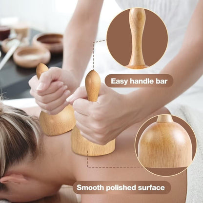 10-in-1 Wood Therapy Massage Tools Gua Sha Wooden Massager for Body Shaping Massage Tool Set Wood Therapy Tools for Relieving Muscle Pain Body Lymphatic Drainage Massager Anti-Cellulite