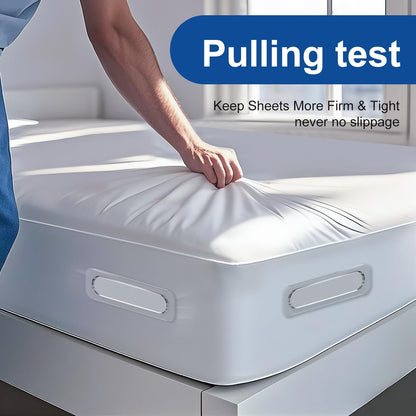 Bed Sheet Holders for Corners,Fitted Sheet Holders Keep Sheets Firm & Tight,Sheet Locks Easy One-Time Installation and No More Loose Sheet
