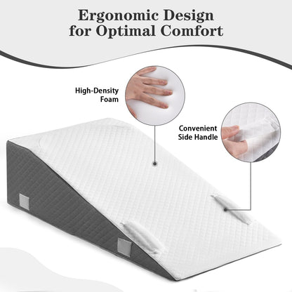 Hapiclody Leg Elevation Pillow for After Surgery – Adjustable Height Knee Surgery Recovery Leg Support Pillow, Designed for Knee Replacement Recovery, Single Leg Elevating Wedge
