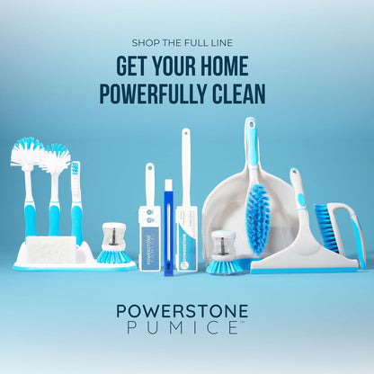Powerstone Pumice Stone Toilet Bowl Cleaner with Handle (2-pack) - A Solution for Hard Water Stains on Toilets, Grills, Tiles, Grout & Pools