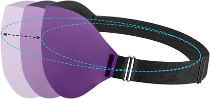 DTS Eye Sleep Mask for Side Sleepers Men Women Zero Eye Pressure 3D Cups Complete Light Blocking Night Blindfold with Adjustable Strap Shade Cover Sleeping Mask for Travel Nap Work Home (Black)