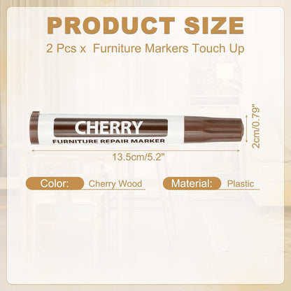 PATIKIL 2Pcs Furniture Markers Touch Up, Furniture Repair Kit Wood Markers for Scratches Wood Floor Holes Tables, White
