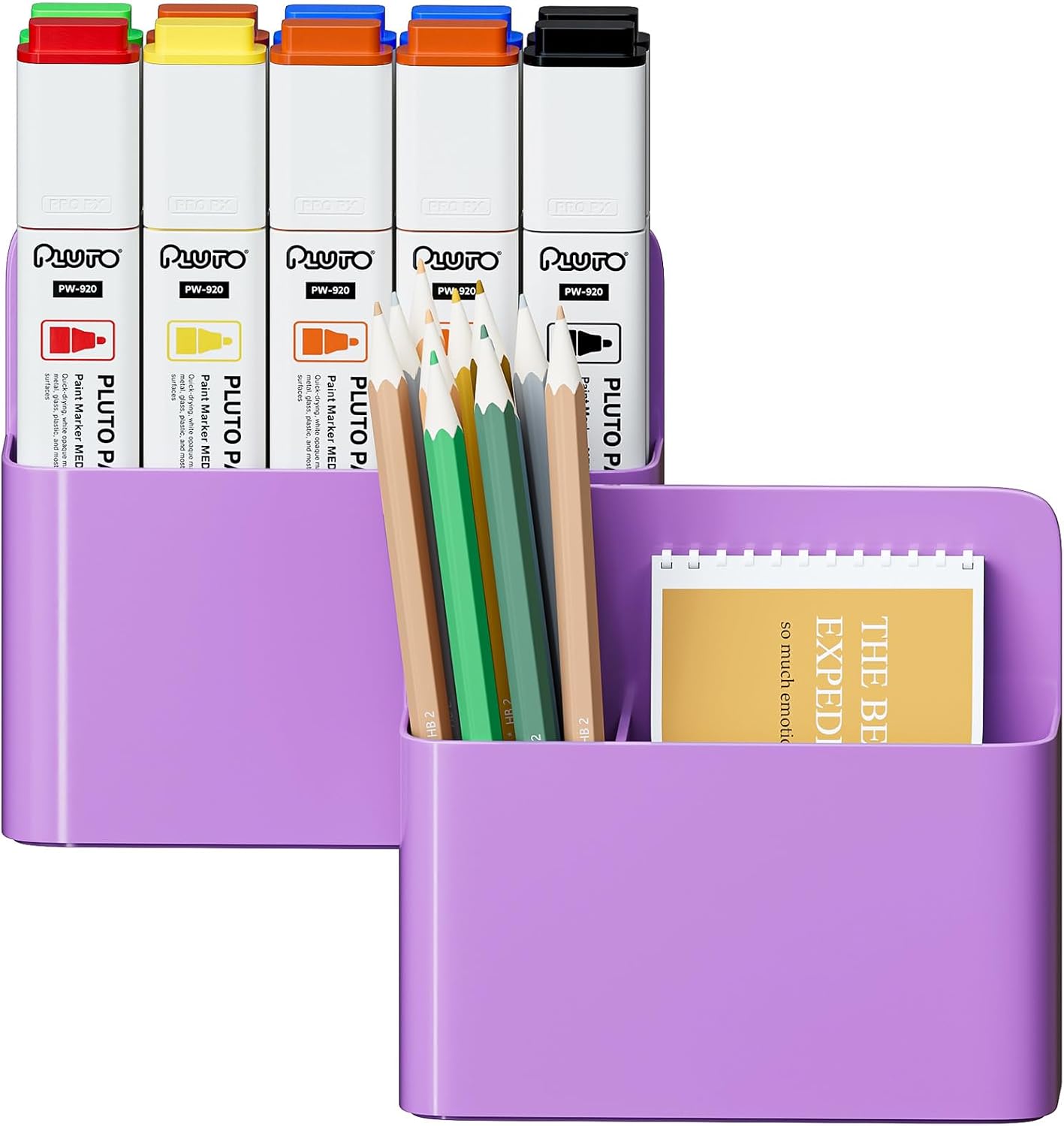 Marbrasse Magnetic Dry Erase Marker Holder,Pen and Eraser Holder for Whiteboard，Magnet Pencil Cup Utility Storage Organizer for Office, Refrigerator, Locker and Metal Cabinets (2 Pack)