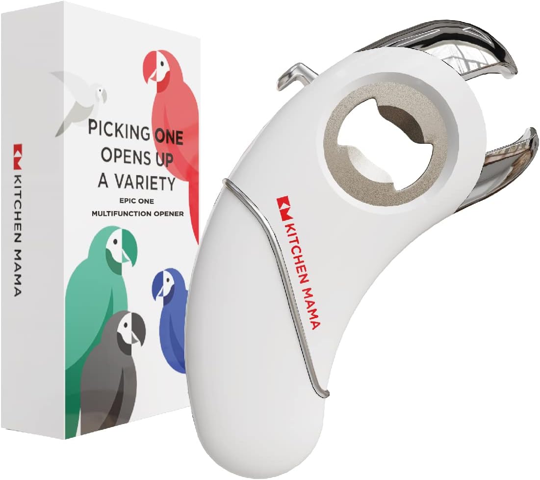 Kitchen Mama Epic One Multifunction Opener, Teal | Magnetic Bottle Opener, Beer Soda Opener, Effortless Jar Lid Opener, For Seniors and Elderly with Weak Hands and Arthritis