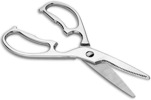 Multipurpose Kitchen Shears by WELLSTAR, Come Apart Heavy Duty German Stainless Steel Food Scissors for Cutting Meat Poultry Chicken Vegetable, Plus Handy Onion Slicing Holder, Gift Box Pack