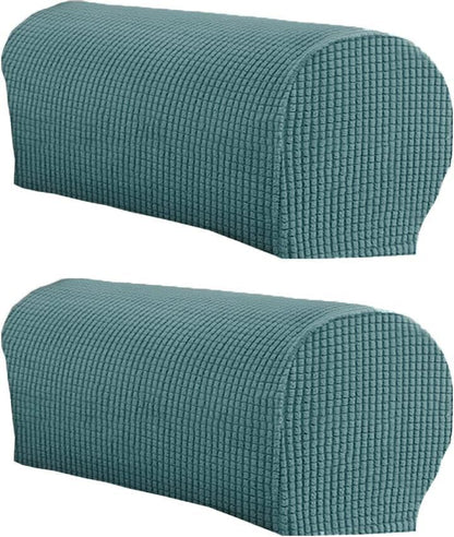 LINGXIYA Stretch Plush Armrest Covers, Spandex Armrest Slipcovers, Set of 2