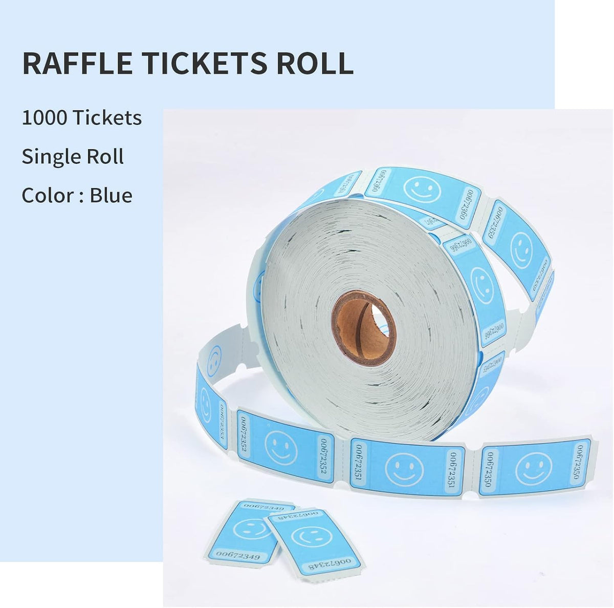 LLIKED Smile Raffle Tickets Roll 1"x2" for Events 1000 Pink