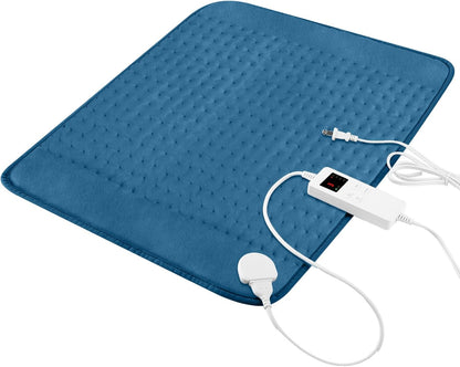 Heating Pad for Period Cramps, Heating Pad for Back/Neck/Shoulder Muscle Pain, 6 Heating&4 Timer Setting, Auto Shut Off, Dry/Moist Heat & Machine Washable, Gray Birthday Christmas Gifts for Women Mom