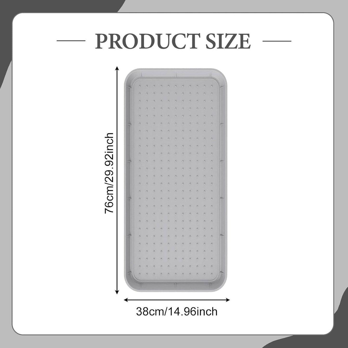 predolo Boot Tray Heavy Duty Silicone Multi Purpose Tray Raised Edge Suitable for Entryway Garden Patio Home Organization, Gray
