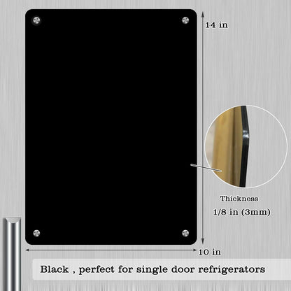 JonXon 8"x12" Acrylic Magnetic Dry Erase Board for Fridge, Clear Acrylic Magnet Calendar for Refrigerator,Includes 6 Dry Erase Markers(Clear Blank)