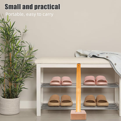GALPADA Wooden Shoe Horn Storage Base Shoe Horn Stand Organizer Closet Holder Countertop Holder Entryway Hallway Home Decor 3.54X3.54X1.37in