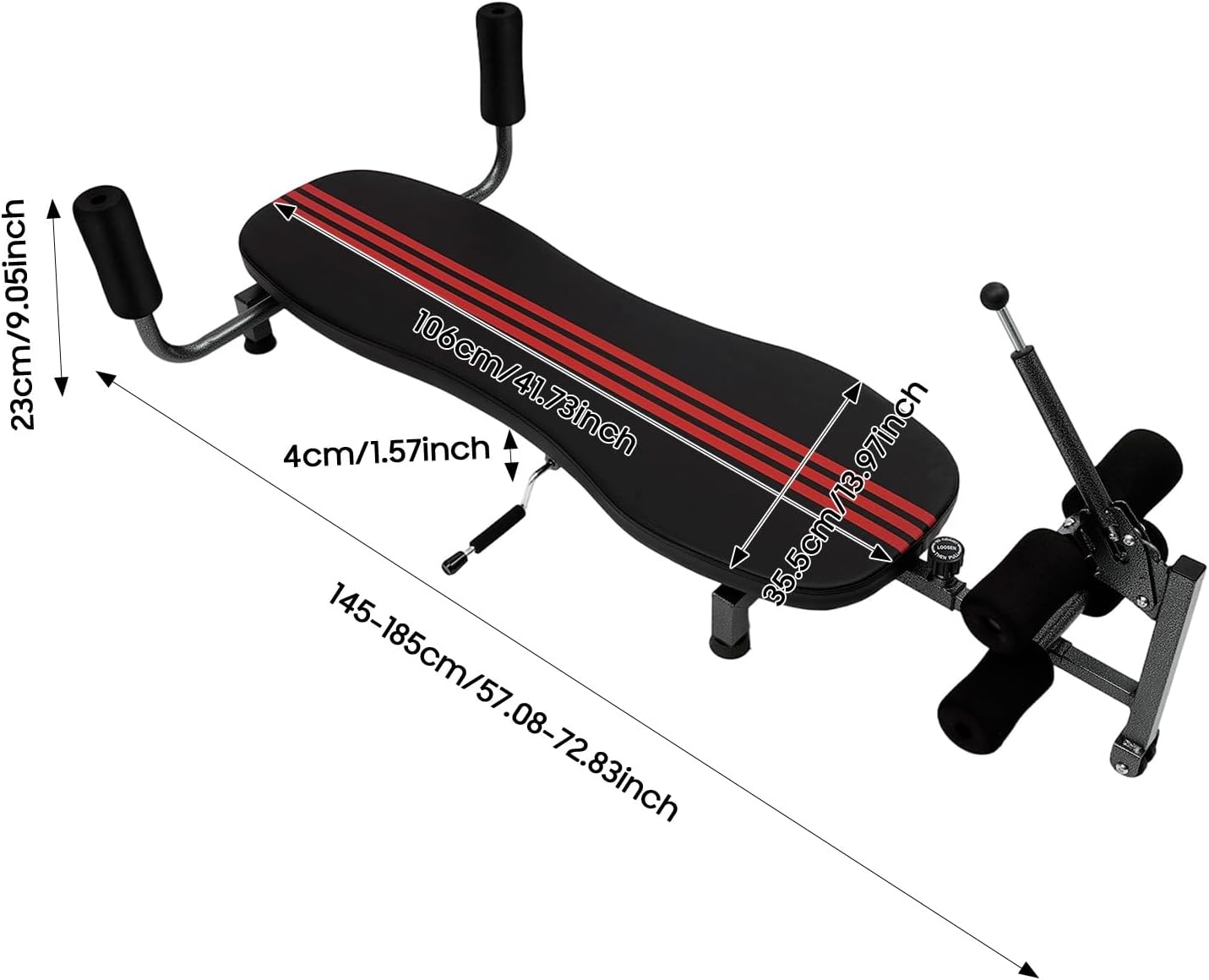 Back Stretch Decompression Bench Inversion Table for Home Workout | 330 lbs Capacity, Back Decompression, Home Gym Use