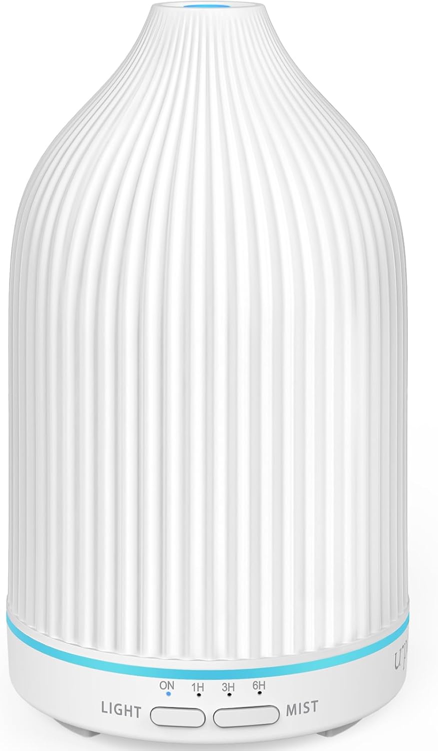 URPOWER 300mL Essential Oil Diffusers for Home Aromatherapy Diffuser | Up to 10 Hrs High/Low Mist Settings Quiet Diffuser Oil Machine Humidifiers Ideal for Bedrooms Living Rooms & Home Offices