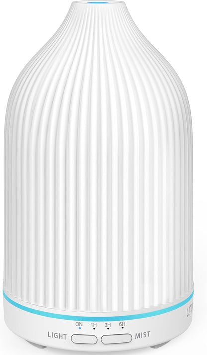URPOWER 300mL Essential Oil Diffusers for Home Aromatherapy Diffuser | Up to 10 Hrs High/Low Mist Settings Quiet Diffuser Oil Machine Humidifiers Ideal for Bedrooms Living Rooms & Home Offices