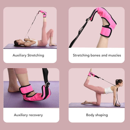 Foot Stretching Strap - Leg Stretcher Belt for Plantar Fasciitis, Relaxes Muscles, Improves Flexibility - Breathable Elastic Calf Strap for Physical Therapy and Exercise