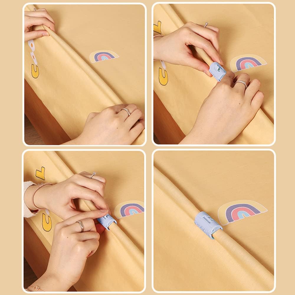 DonLeeving 20 PCS Bed Sheet Grippers Duvet Cover Clips Sheet Clips for Bedding Sheet Holder that Hold Slip and Fall Out Keep