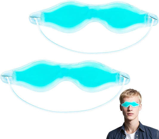 Cooling Eye Mask - Gel Ice Pack Reusable Cooling Eye Pads and Under Patches,Eye Hot Cold Treatment for Redness,Pain Relief Relax.