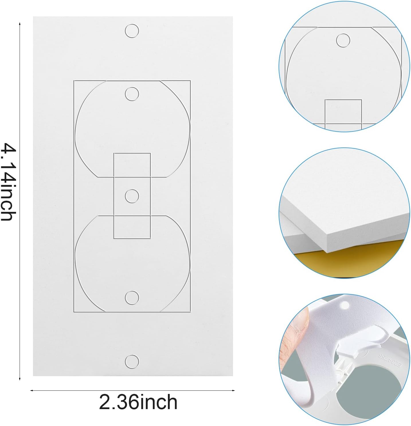 40 Pack Outlet Insulators Draft Sealers Electrical Outlet Insulation Pads EVA Foam Gasket for Wall Light Switch Socket Cover