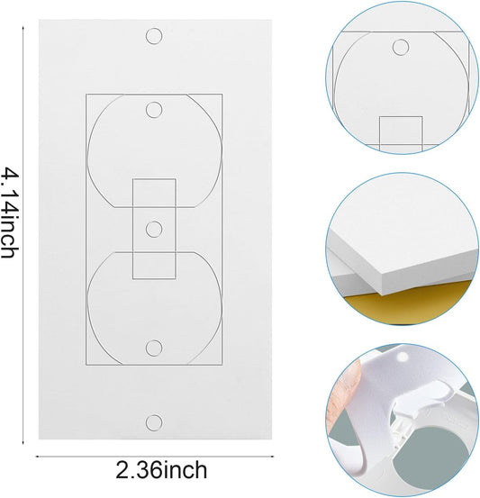 40 Pack Outlet Insulators Draft Sealers Electrical Outlet Insulation Pads EVA Foam Gasket for Wall Light Switch Socket Cover