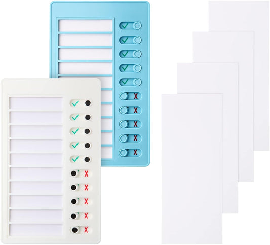 Aleric 2 Pieces Chore Chart for Kids to do List Chores Checklist Task Board, Sliding Morning Routine Chart for Adults, Daily Memo RV Checklist Planning Boards Reminder Charts