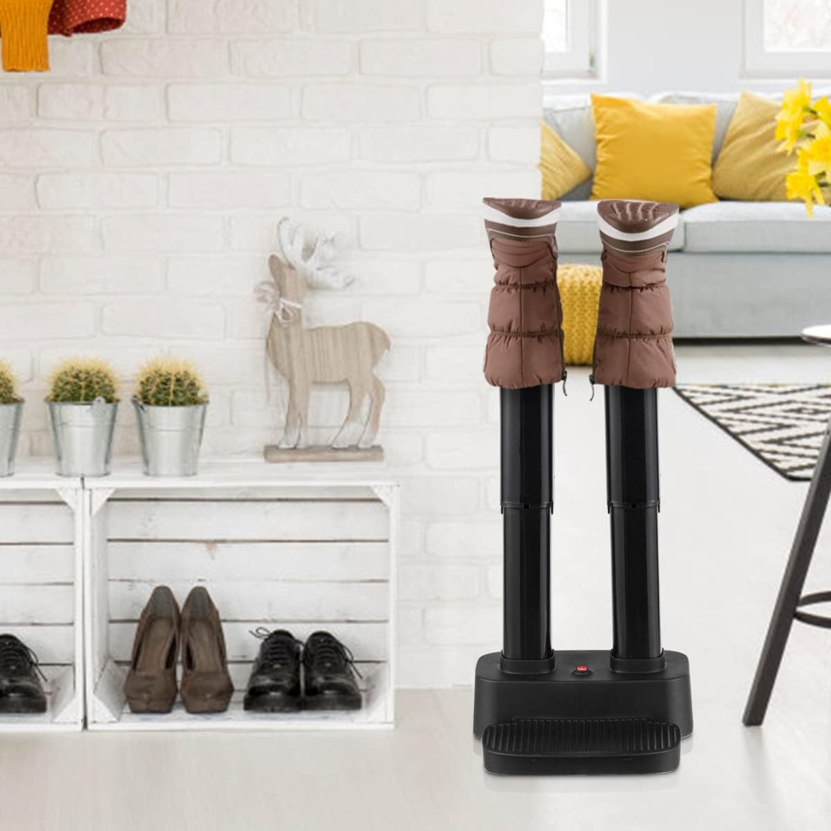 COSTWAY Electric Shoe Dryer, Double Free-Retractable Tubes for Boot, Glove, Suitable for Home, Hotel, Office