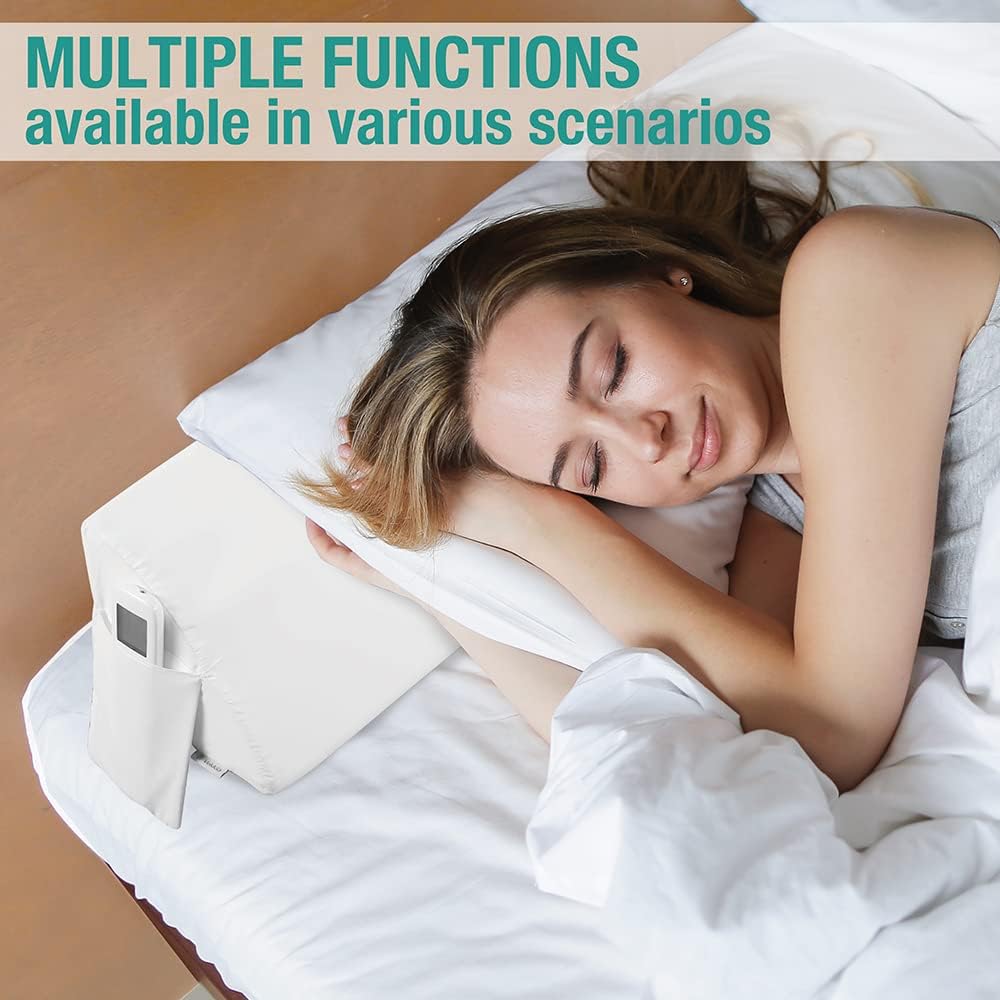 Vekkia 34" Extra-Long Wedge Pillow,7.5" Bed Wedge Pillow for Sleeping,White