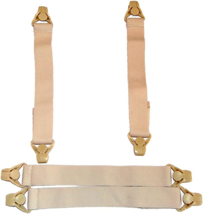 Holdup Bed Sheet Stay-Downs Short Quad USA Patented Plastic Gripper Clasps