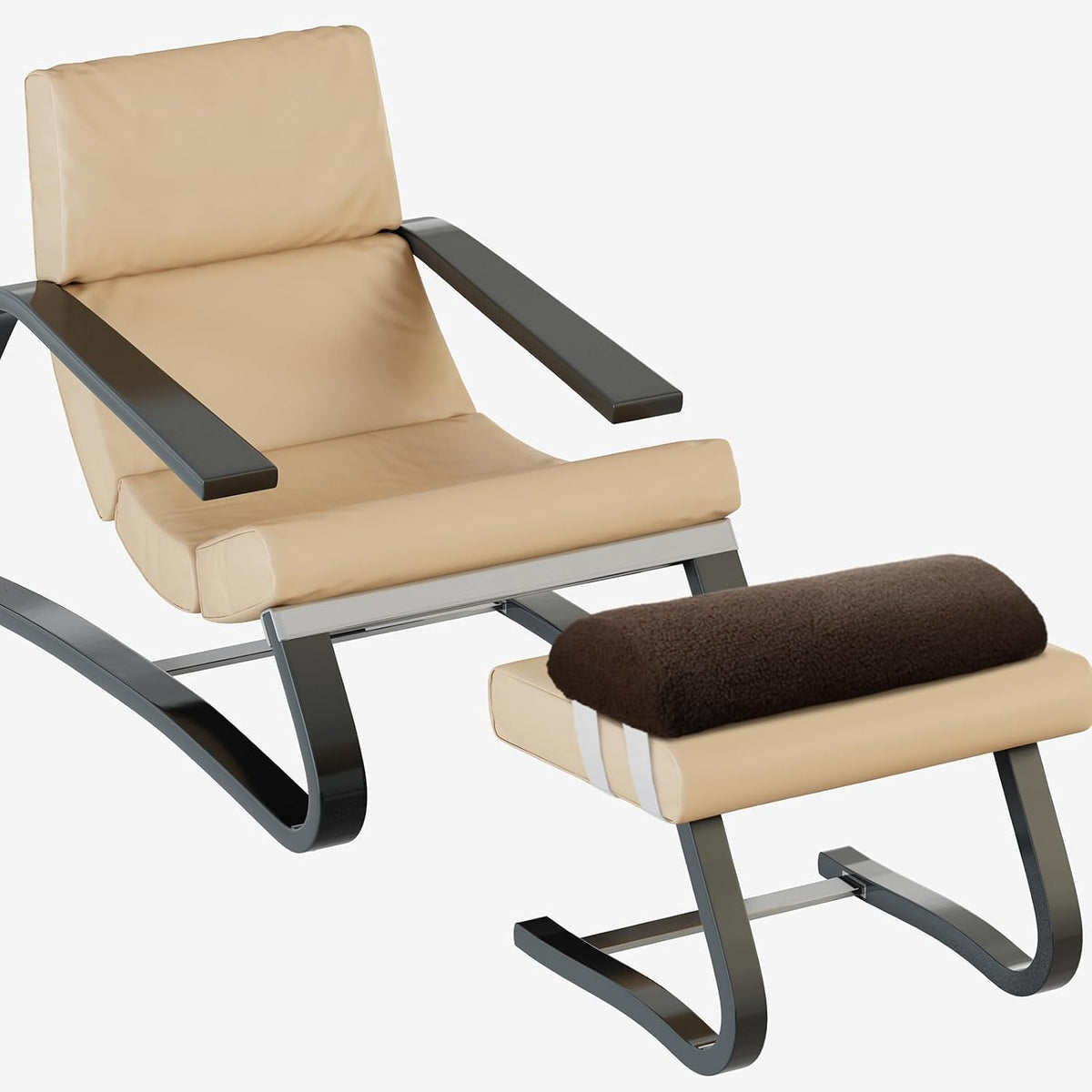 Wesiti Recliner Leg Rest Cushion Footrest Pillow Elevate Feet, Dark Gray