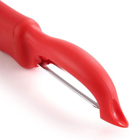 Spring Chef Swivel Potato Peeler for Kitchen w/ Soft Grip Handle, Mango | Premium Vegetable Peeler w/ Sharp Stainless Steel Blades, Multifunctional Food Peeler for Apple, Carrot, Cucumber, Fruit