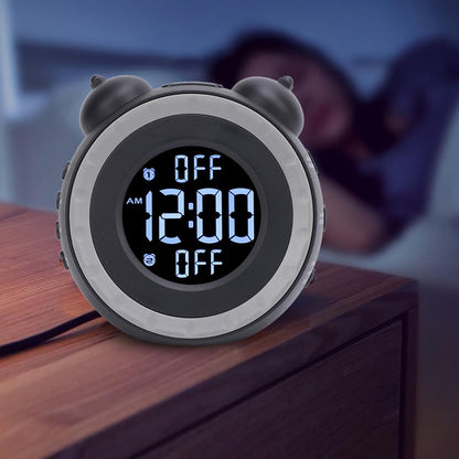 Asixxsix Alarm Clock with Bed Shaker, Adjustable Volume Vibrating Alarm Clock for Heavy Sleepers, Bed Shaking Alarm Clock with Corded Vibrator, Bedside Clock for Bedrooms, Adult,