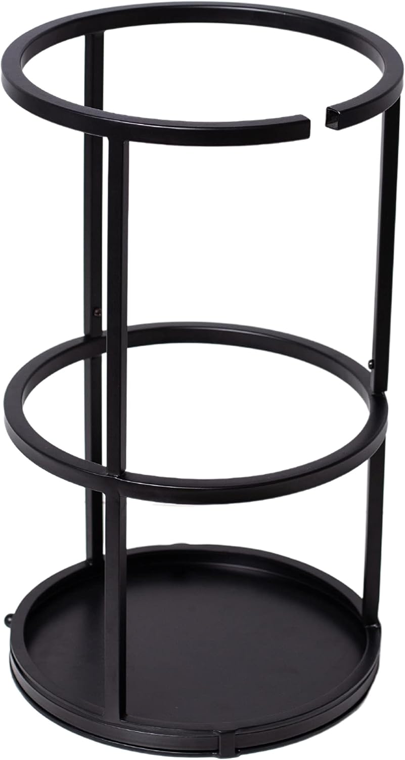 BIRDROCK HOME Decorative Umbrella Stand with Removable Water Tray - Large Freestanding Umbrella Rack and Cane Walking Stick Organizer - Metal Umbrella Holder for Entryway & Indoor Use - Black, Striped | Decorative Large Freestanding Rack and Cane Walking