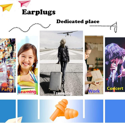 Earplugs for Sleeping Noise Cancelling, 8Pairs Reusable Ear Plugs