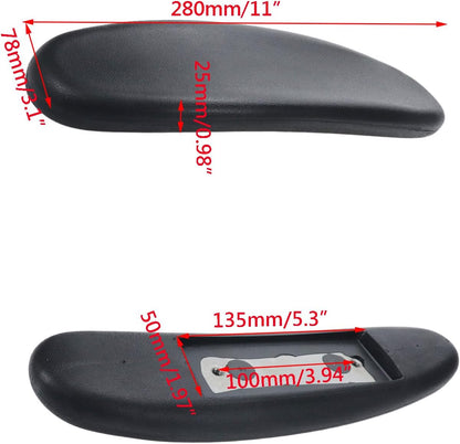 Wealrit 2 PCS Office Chair Arm Pads, Armrest Pad Universal 4" Mounting Hole