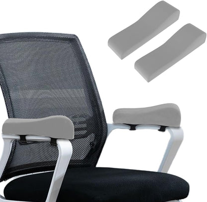 2 Pack Office Chair Armrest Pads Covers,Arm Rest Pad with Memory Foam Elbow Pillow for Forearm Pressure Relief, Arm Rest Covers for Office Chairs, Wheelchair, Comfy Gaming Chair (Black)