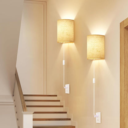 Battery Operated Rechargeable Wall Sconce Set of Two with 10000mAh Battery