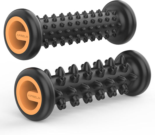 APRELM Foot Massager Roller Set for Plantar Fasciitis Relief, Professional 2-Pack (Beginner & Enhanced), Foot Roller for Home Office, Gifts for Mom Dad Friends