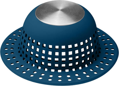 Aluvor Shower Drain Hair Catcher Bathtub Drain Cover Sink Drain Protector | Bathroom Sink & Bathtub Drain Strainer for Pop-Up & Regular Drains, Silver Grey