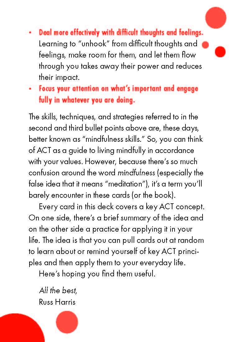 The Happiness Trap Cards: 50 ACT-Based Prompts, Practices, and Reflections to Help You Stop Struggling and Start Living