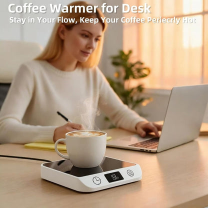 Coffee Mug Warmer & Candle Warmer 2-in-1, 46W Smart Cup Warmer for Desk | 6 Temperature Settings, 12-Hr Timer & 4-Hr Auto Shut-Off, Gift for Coffee Lovers, Home Office & Desk Warmer