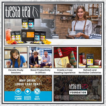 Tiesta Tea - Top 8 Favorites Sampler Set, Loose Leaf, Up to 80 Cups | High to No Caffeine, Hot & Iced, Tea Variety Pack with Green, Herbal, & Black, 8 Sample Pouches