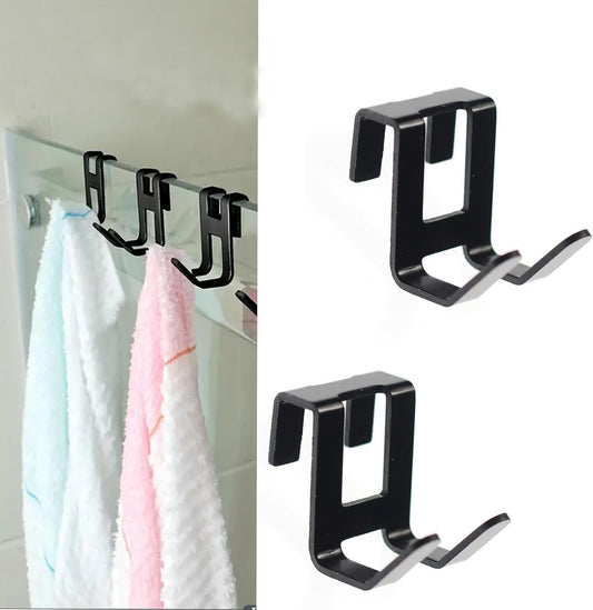 Shower Door Hooks (2-Pack), Towel Hooks for Bathroom Frameless Glass Shower Door, Shower Squeegee Hooks, Razor Hook