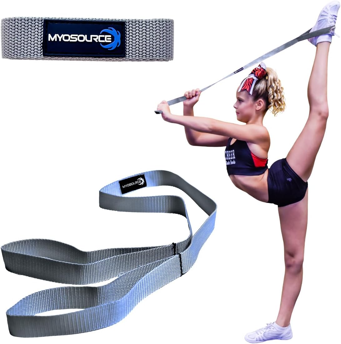 Cheerleading Flexibility Stunt Strap - Improve Stretching and Stunts for Cheer Dance Gymnastics & Physical Therapy – Stocking Stuffers Present for Kids Girls Adults - 12 Colors