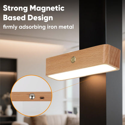 Battery Operated Wall Sconces Set of Two, Rechargeable Wall Lights Battery Operated, Wood Stick On Wall Mounted lamp Bedside Reading for Bedroom, Stepless Dimmable Wall Lamps for Living Room