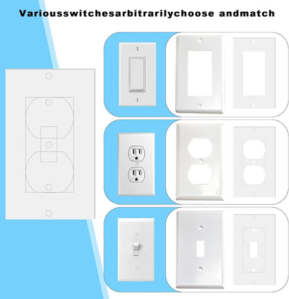 ManZhenLi 30 Pcs Electrical Outlet Insulation Pads, Draft Sealers | Foam Gasket for Electrical Outlet Plates, Wall Insulation Gasket for Switch Covers, Switch Plate