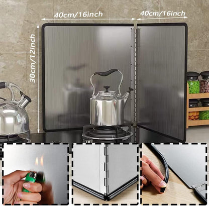 2PCS Grease Splatter Guard, Stainless Steel Stove Oil Splash Guard