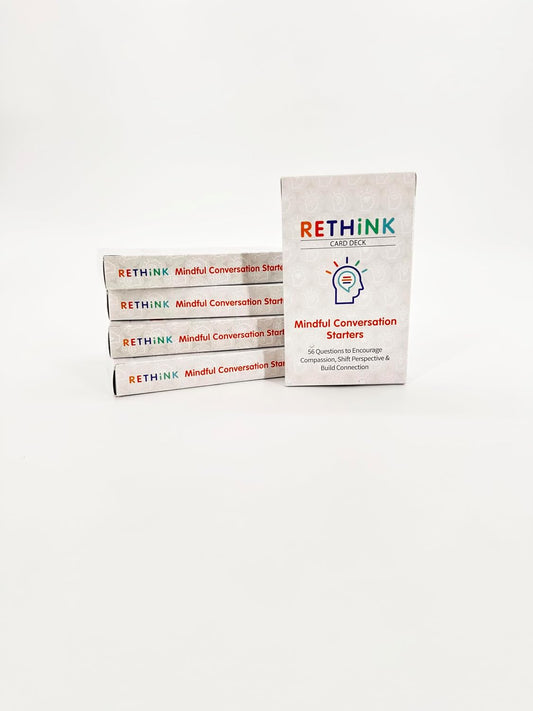 RETHiNK Card Deck Mindful Conversation Starters: 56 Questions to Encourage Compassion, Shift Perspective & Build Connection