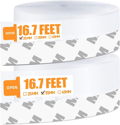 33.5 Ft Weather Stripping Door Seal Strip, Silicone Tape for Draft Stopper, Self Adhesive Shower Door Bottom Seal and Insulation Strip for Door Frame, Windows and Glass Gaps (Transparent, 25+35mm)