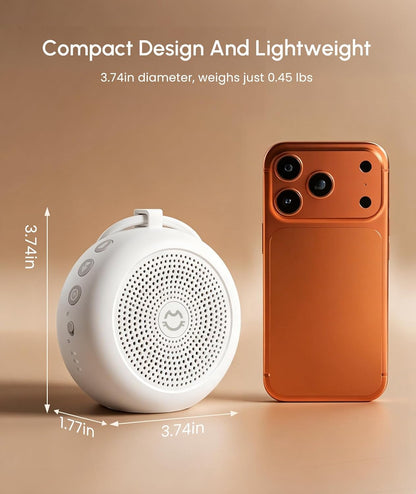 Portable White Noise Machine for Sleeping, 29 Soothing Non-looping Sounds for Adults & Kids, 50h Babies Sleeping Sounds Machine, Timer, Memory Function, Traveling, for Relax-2026 Updated Version