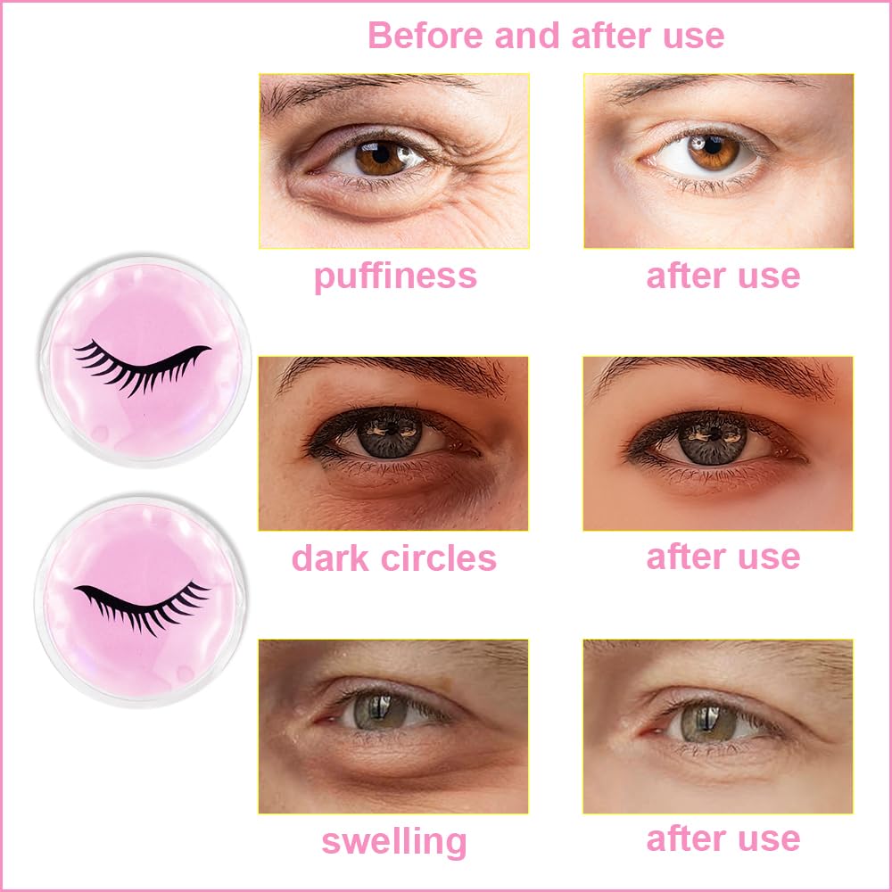 Cold Face Eye Masks Ice Face Mask Hot Cold Compress for Dark Circles, Puffiness, Migraines, Headache, Stress, Redness, Cooling Face Masks for Women Man, Skin Care