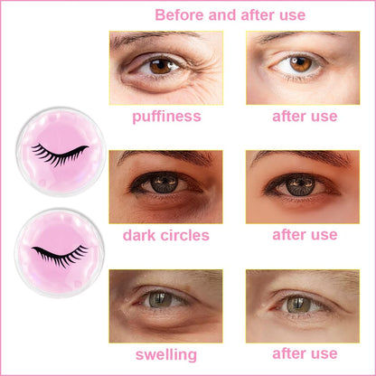 Cold Face Eye Masks Ice Face Mask Hot Cold Compress for Dark Circles, Puffiness, Migraines, Headache, Stress, Redness, Cooling Face Masks for Women Man, Skin Care